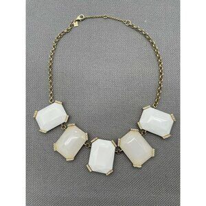 Banana republic White and Gold Statement Necklace